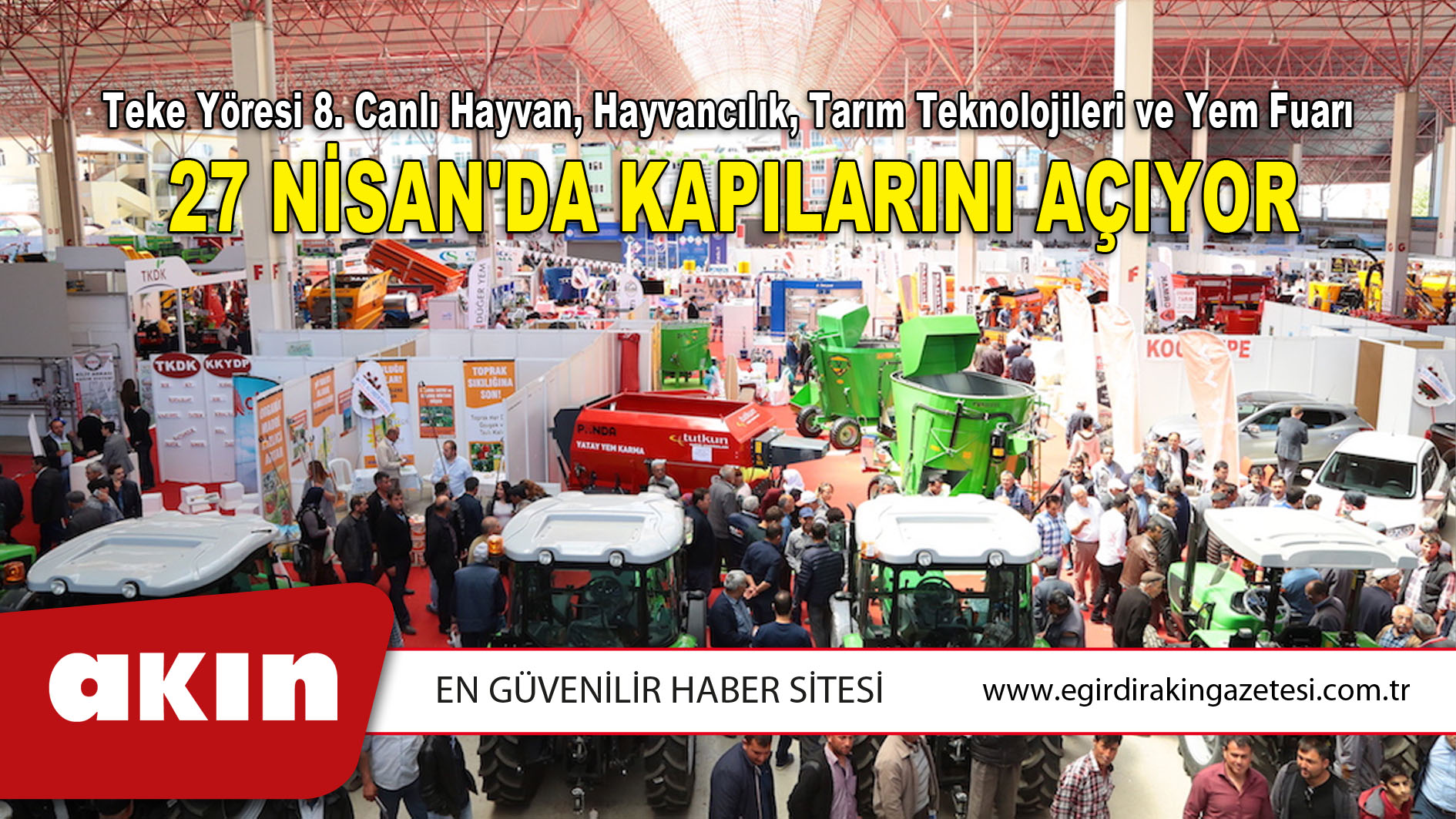 Teke Yöresi 8. Canlı Hayvan, Hayvancılık, Tarım Teknolojileri ve Yem Fuarı  27 Nisan'da Kapılarını Açıyor