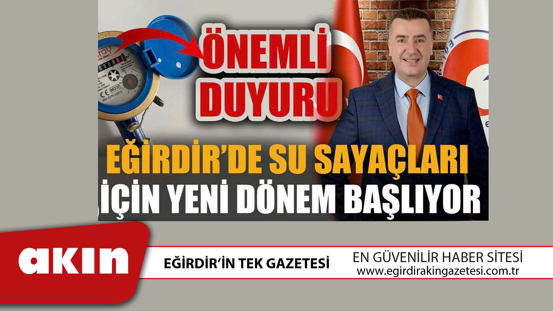 EĞİRDİR’DE SU SAYAÇLARI İÇİN YENİ DÖNEM BAŞLIYOR
