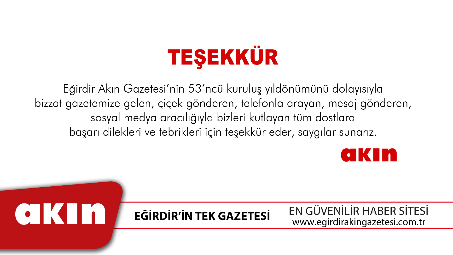 TEŞEKKÜR