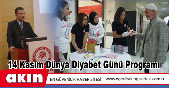 14 Kasım Dünya Diyabet Günü Programı