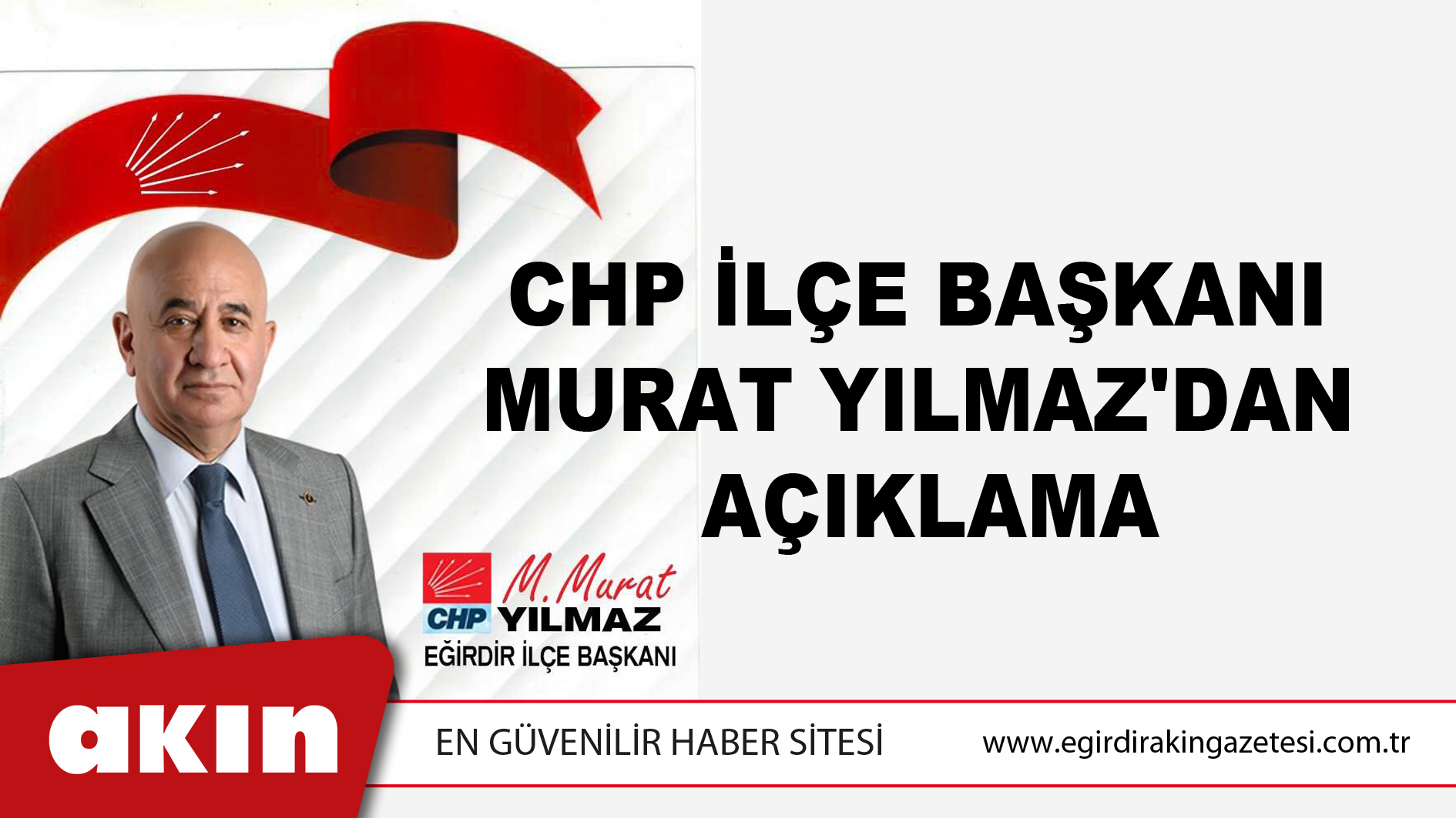 CHP İlçe Başkanı Murat Yılmaz'dan Açıklama