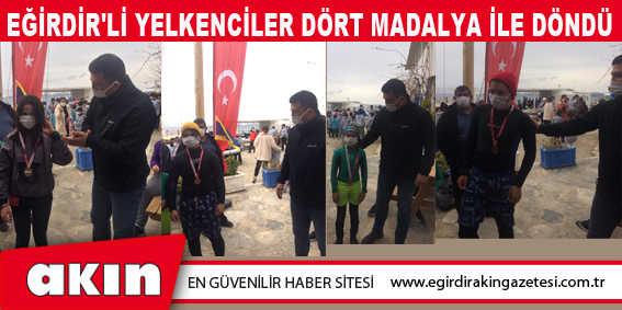 EĞİRDİR'Lİ YELKENCİLER DÖRT MADALYA İLE DÖNDÜ