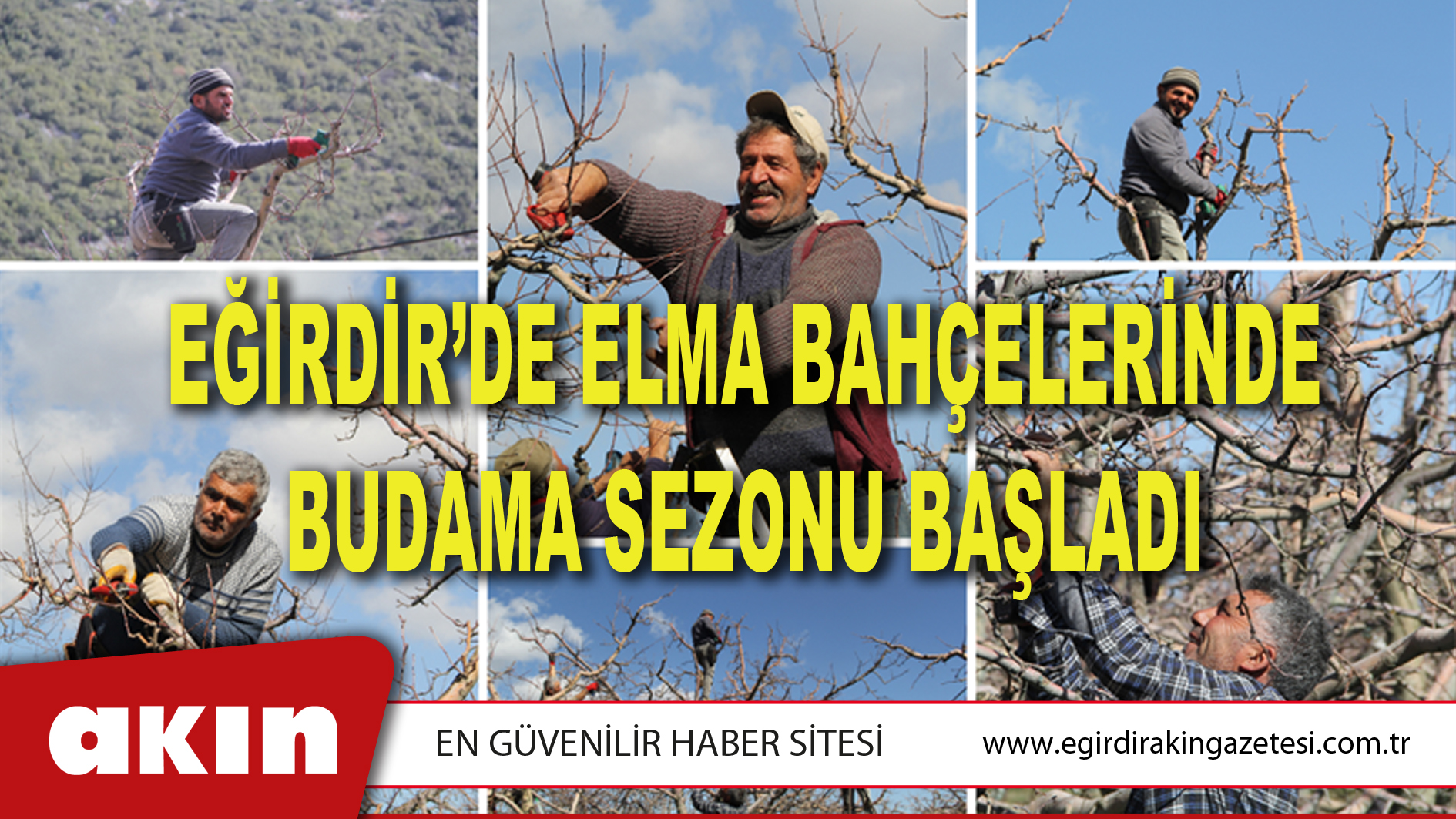 EĞİRDİR’DE ELMA BAHÇELERİNDE BUDAMA SEZONU BAŞLADI