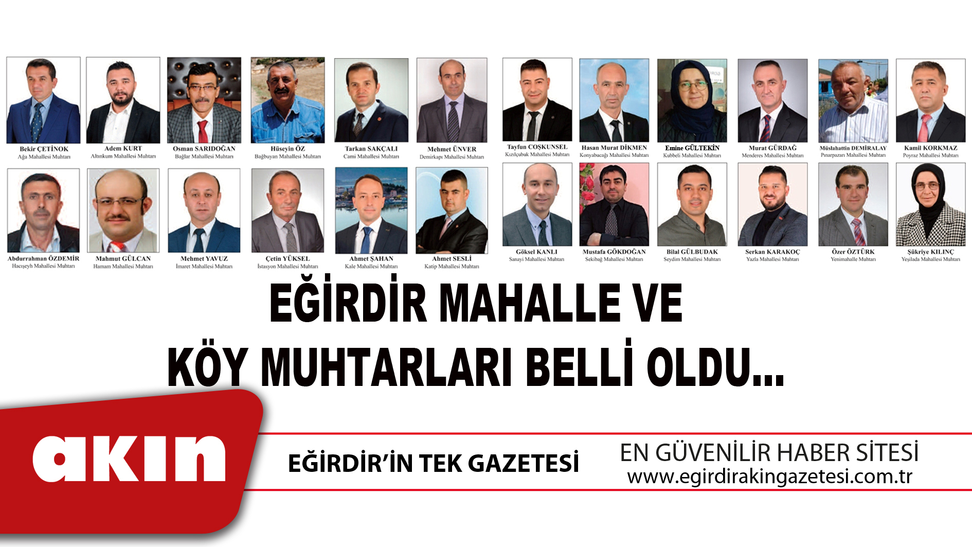 eğirdir haber,akın gazetesi,egirdir haberler,son dakika,EĞİRDİR MAHALLE VE KÖY MUHTARLARI BELLİ OLDU…