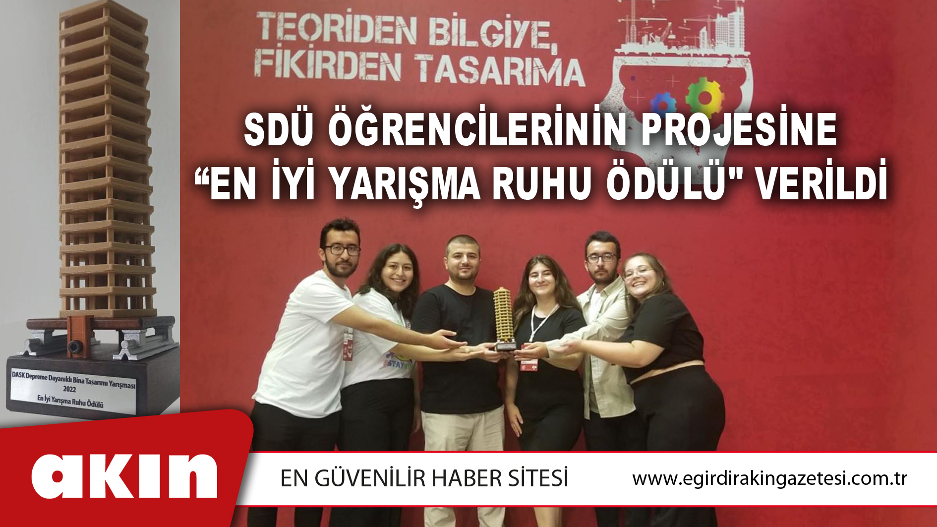 SDÜ Öğrencilerinin Projesine “En İyi Yarışma Ruhu Ödülü