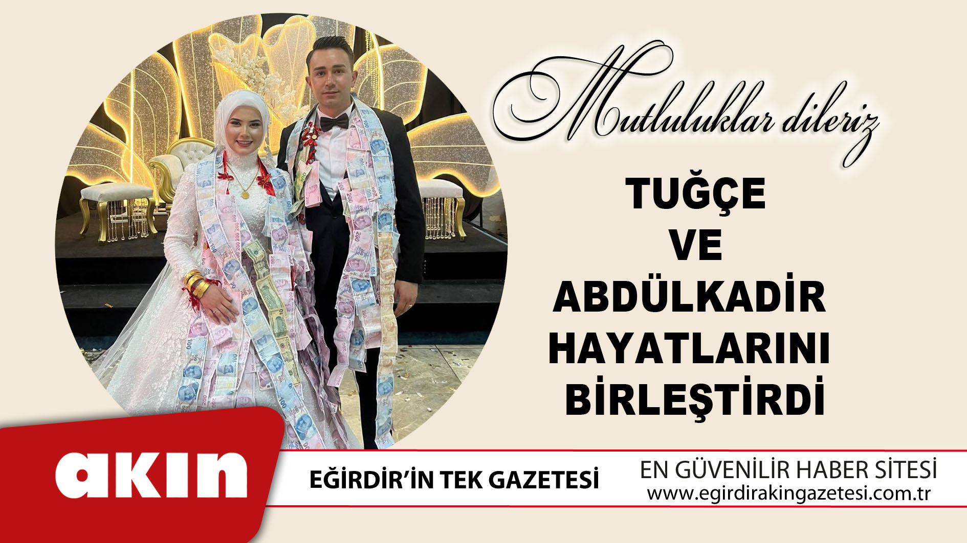 Tuğçe Ve Abdülkadir Hayatlarını Birleştirdi