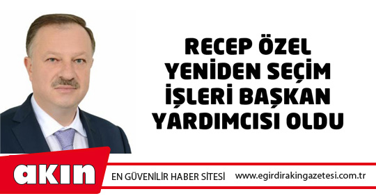 Özel, Yeniden Seçim İşleri Başkan Yardımcısı Oldu