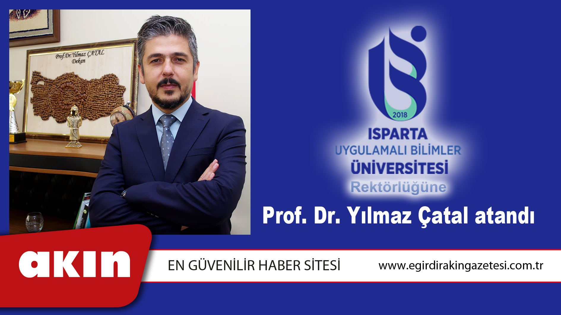 ISUBÜ Rektörlüğüne Prof. Dr. Yılmaz Çatal atandı