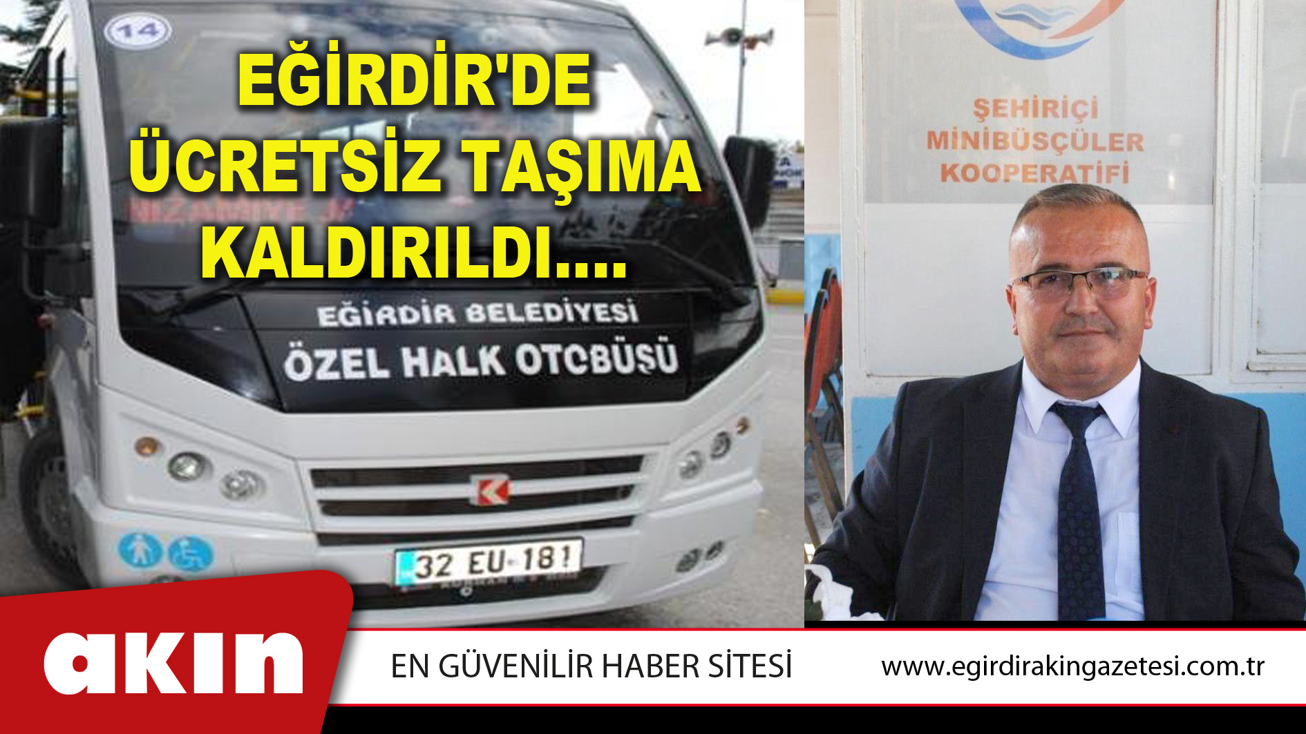 EĞİRDİR'DE ÜCRETSİZ TAŞIMA KALDIRILDI...