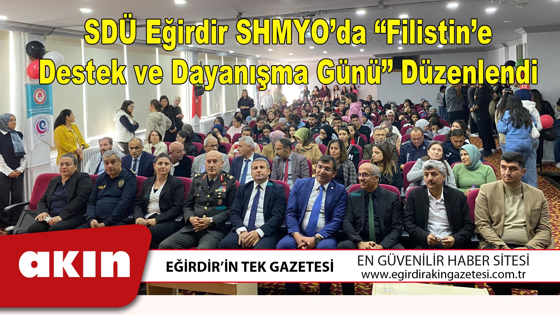 SDÜ Eğirdir SHMYO’da “Filistin’e Destek ve Dayanışma Günü” Düzenlendi