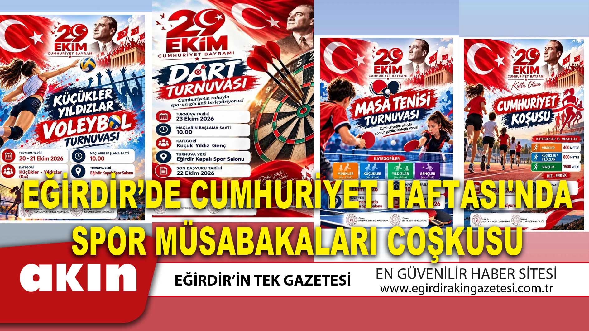 EĞİRDİR’DE CUMHURİYET HAFTASI'NDA SPOR MÜSABAKALARI COŞKUSU
