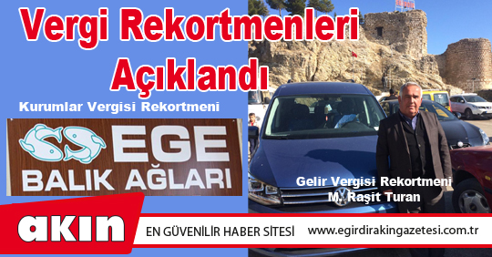 Vergi Rekortmenleri Açıklandı