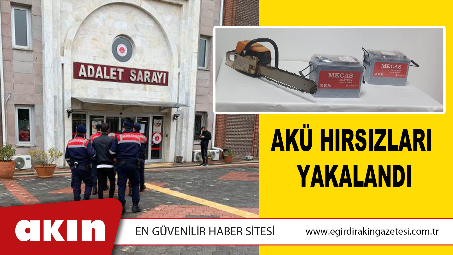 Akü Hırsızları Yakalandı