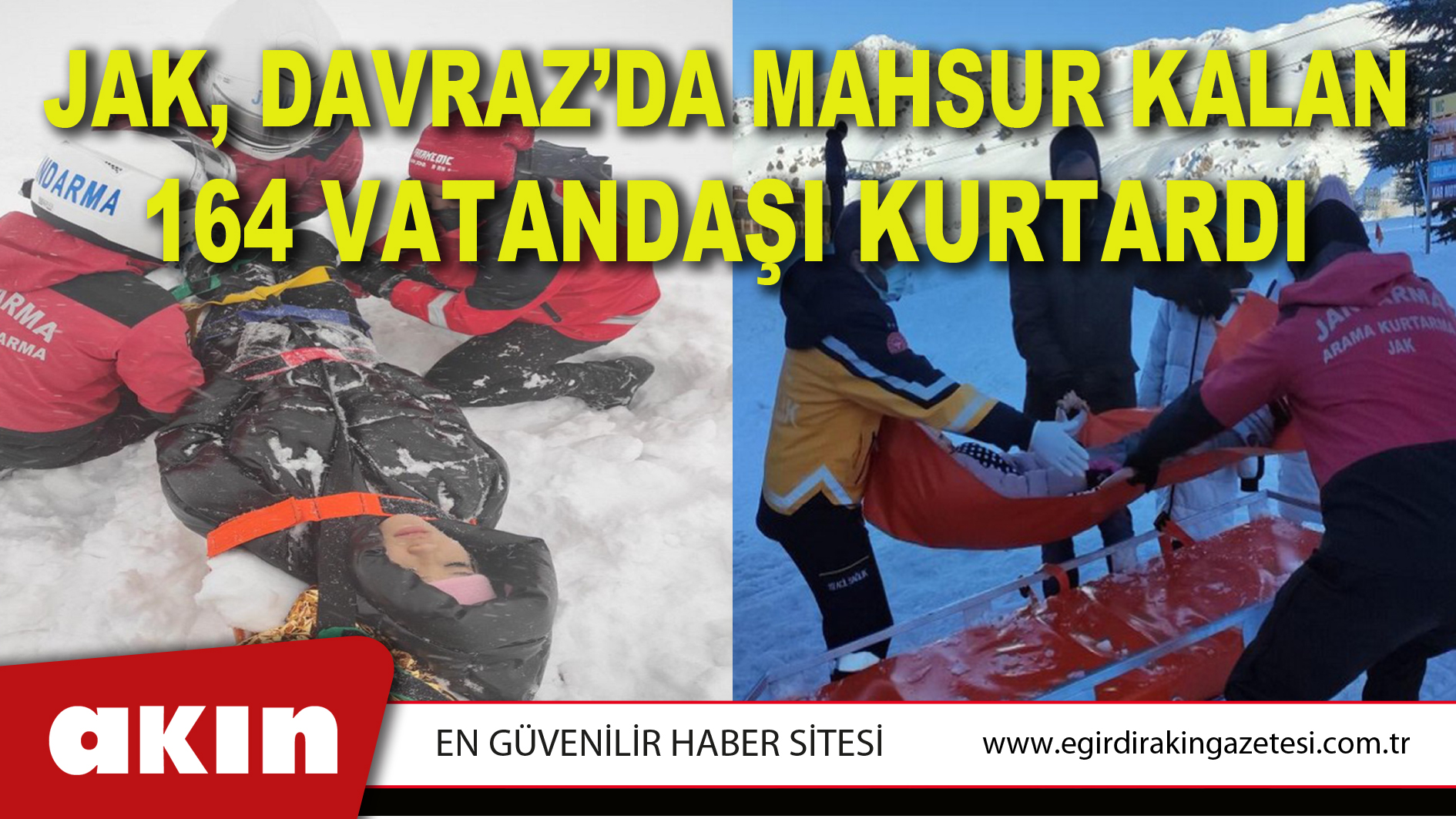 JAK, Davraz’da Mahsur Kalan 164 Vatandaşı Kurtardı