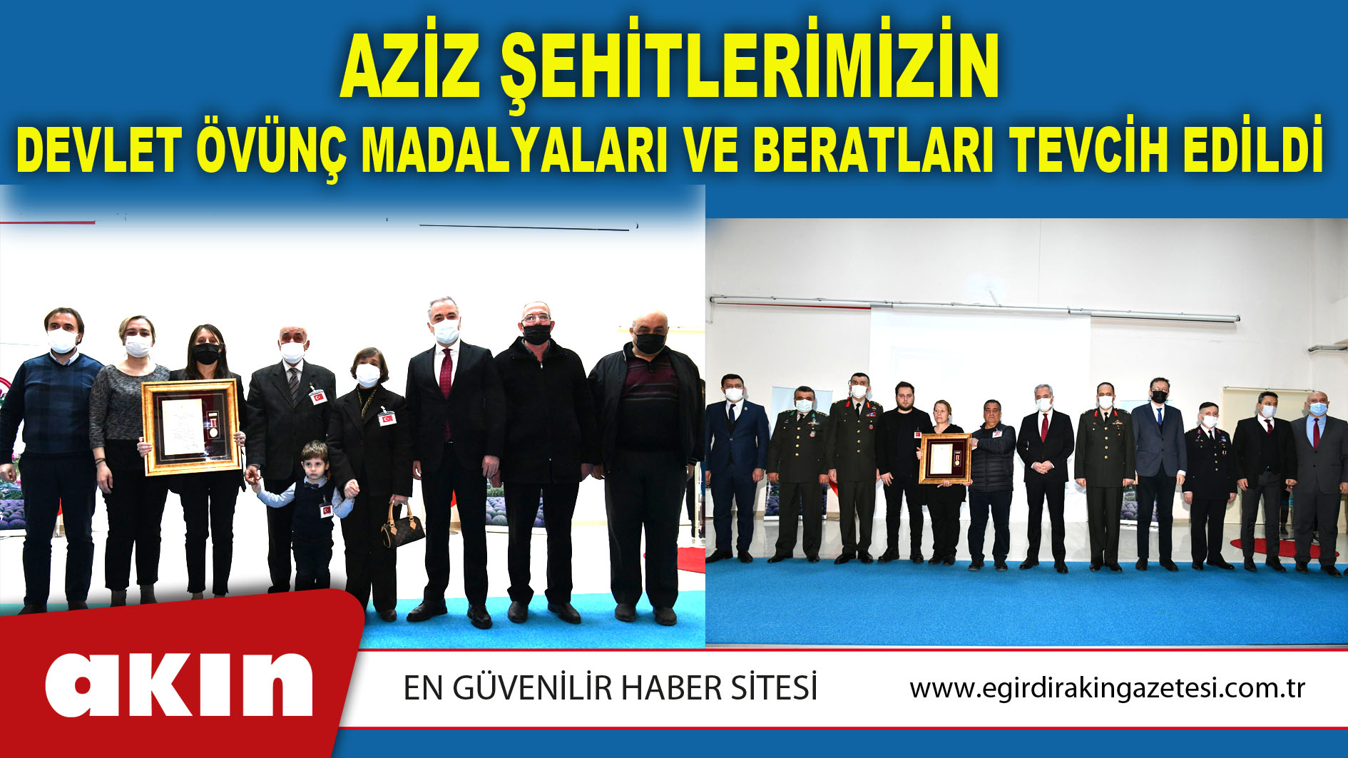 Aziz Şehitlerimizin Devlet Övünç Madalyaları Ve Beratları Tevcih Edildi