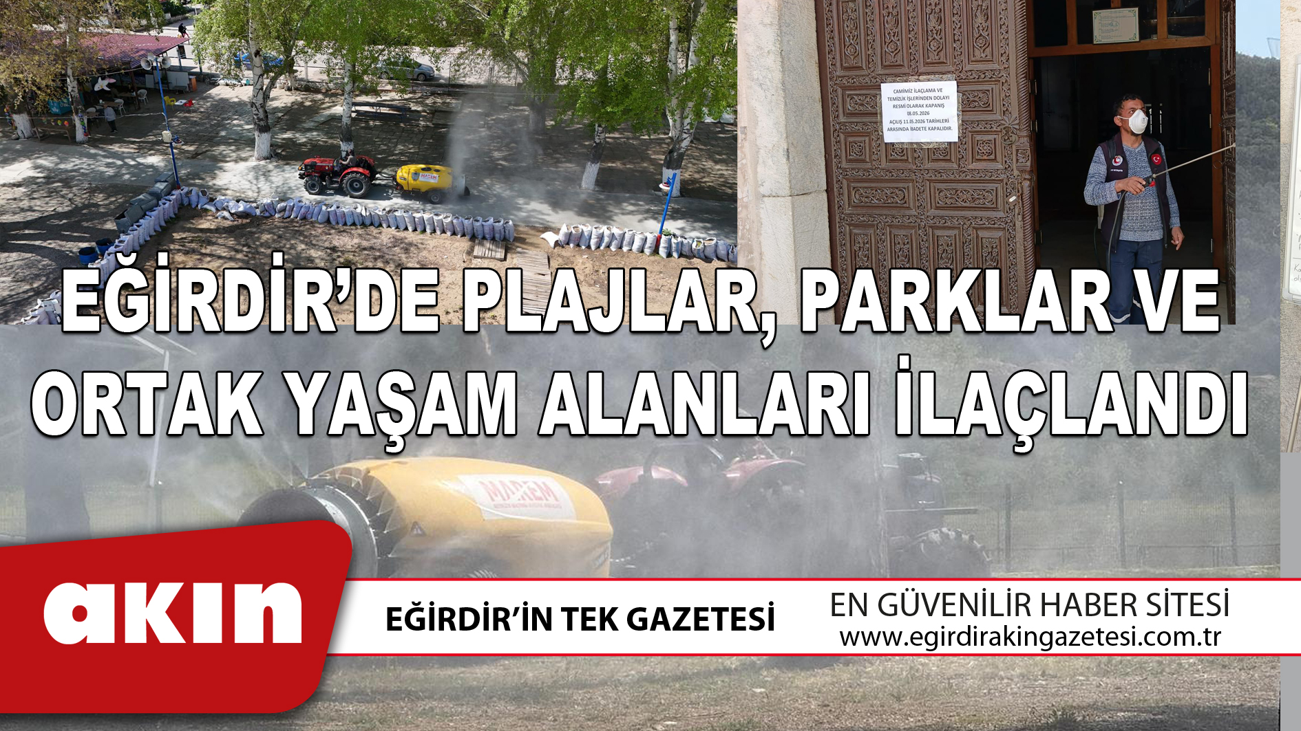 Eğirdir’de Plajlar Parklar Ve Ortak Yaşam Alanları İlaçlandı