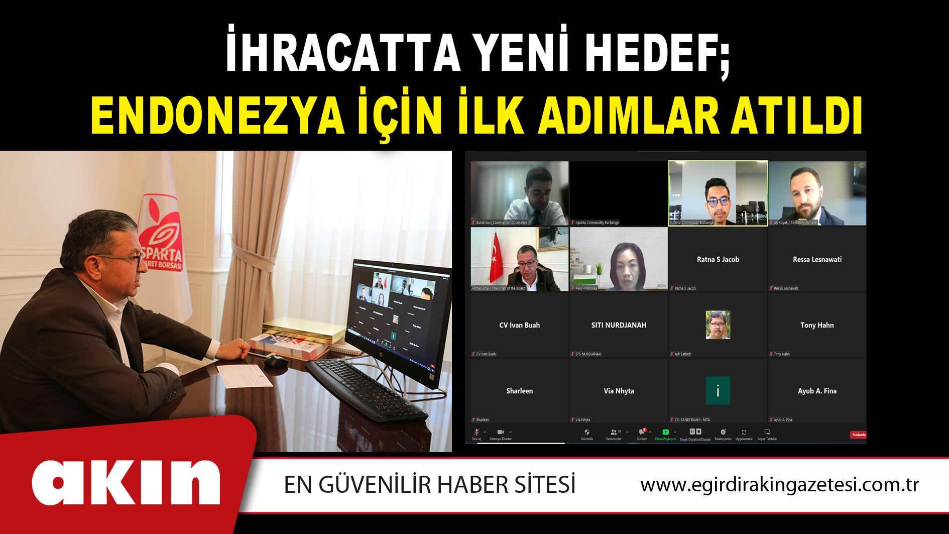 eğirdir haber,akın gazetesi,egirdir haberler,son dakika,İhracatta Yeni Hedef; Endonezya İçin İlk Adımlar Atıldı