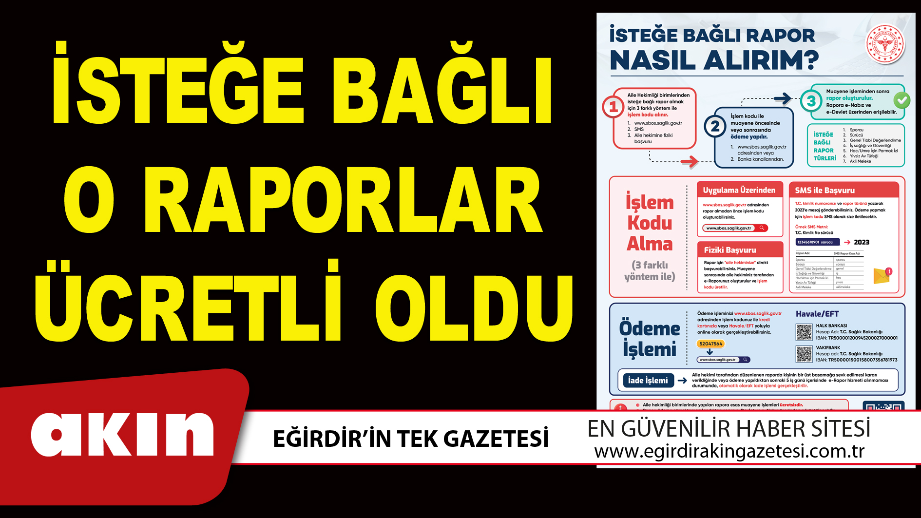 eğirdir haber,akın gazetesi,egirdir haberler,son dakika,İSTEĞE BAĞLI O RAPORLAR ÜCRETLİ OLDU