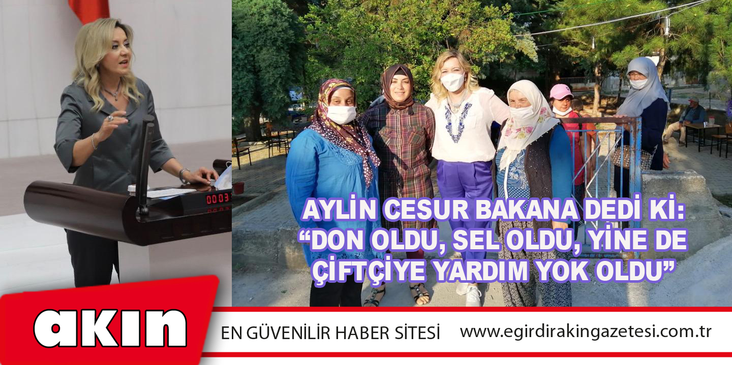 Aylin Cesur Bakana Dedi ki: “Don Oldu, Sel Oldu, Yine De Çiftçiye Yardım Yok Oldu”