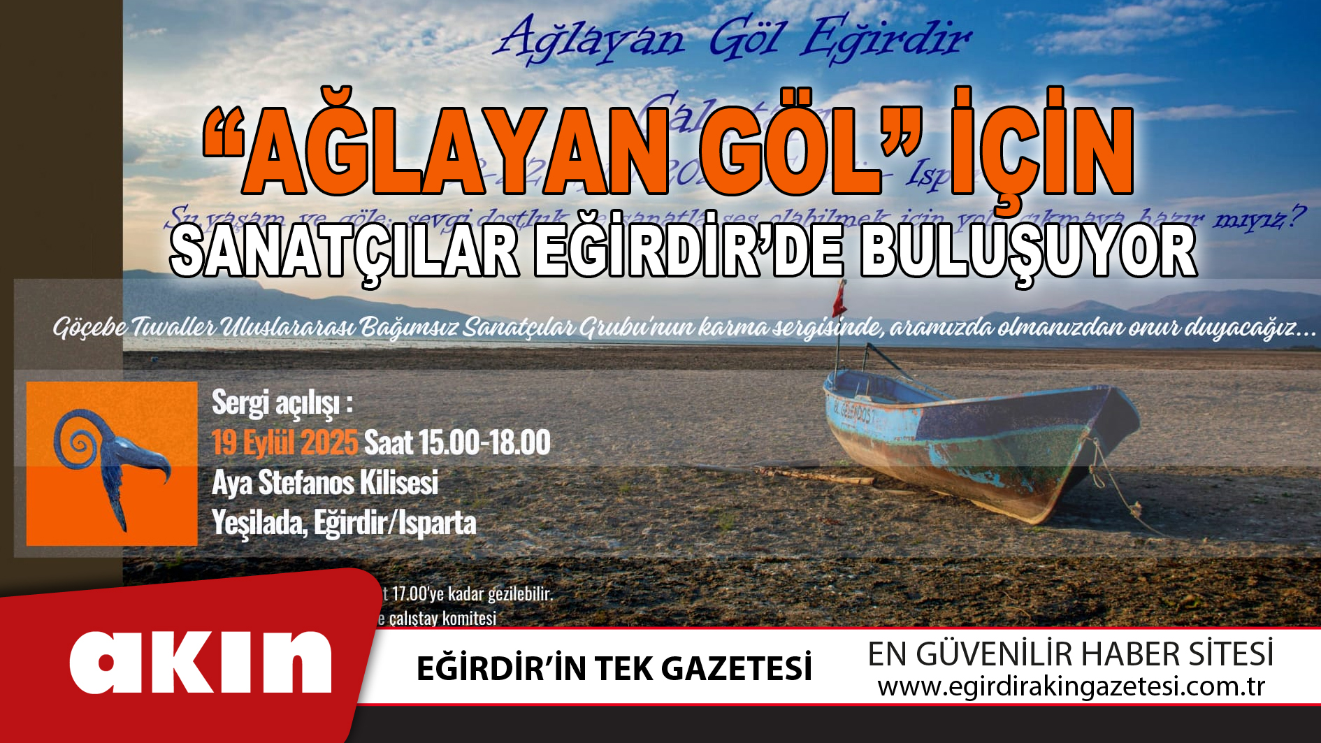 “Ağlayan Göl” İçin Sanatçılar Eğirdir’de Buluşuyor