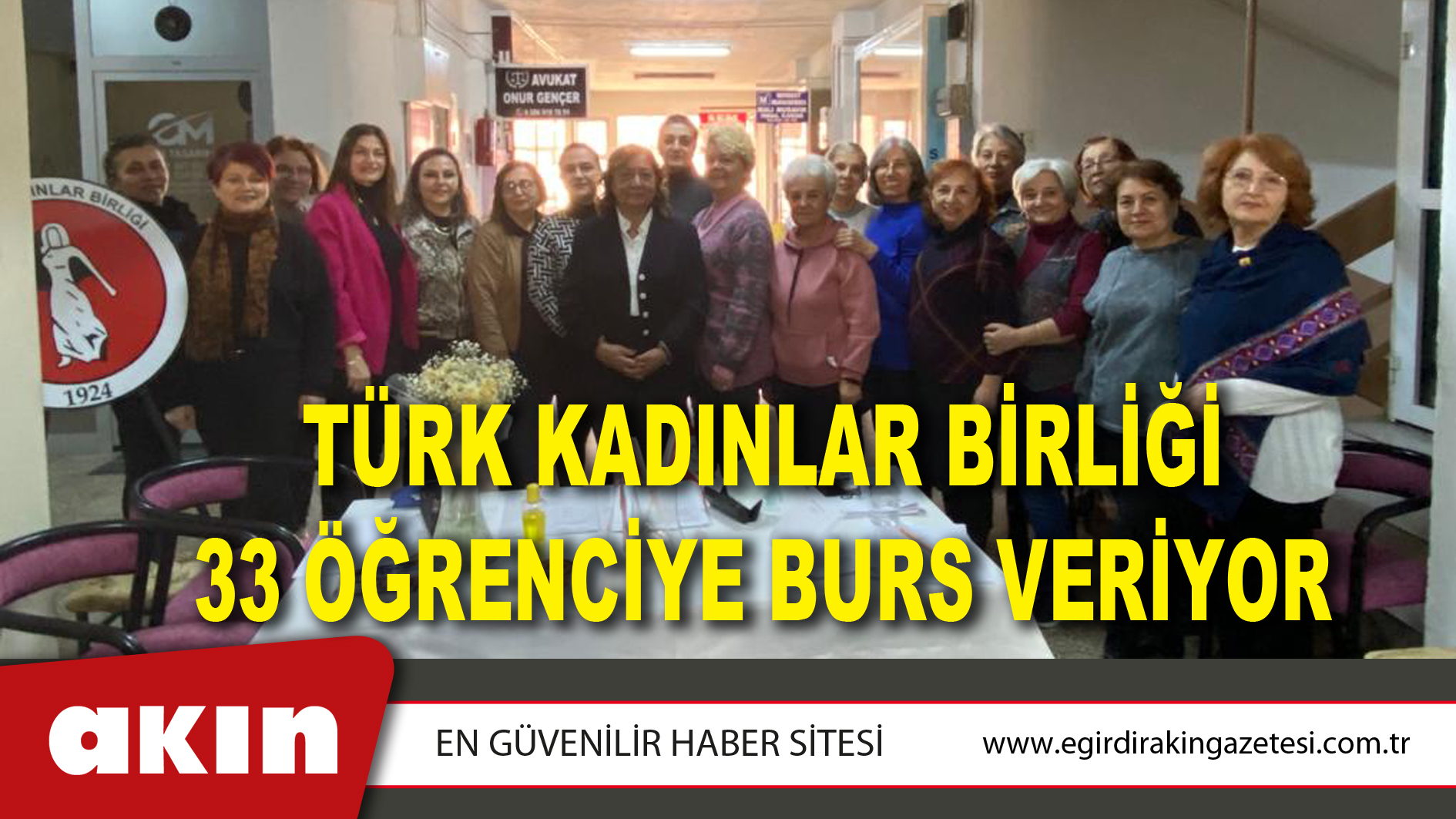 eğirdir haber,akın gazetesi,egirdir haberler,son dakika,Türk Kadınlar Birliği 33 Öğrenciye Burs Veriyor