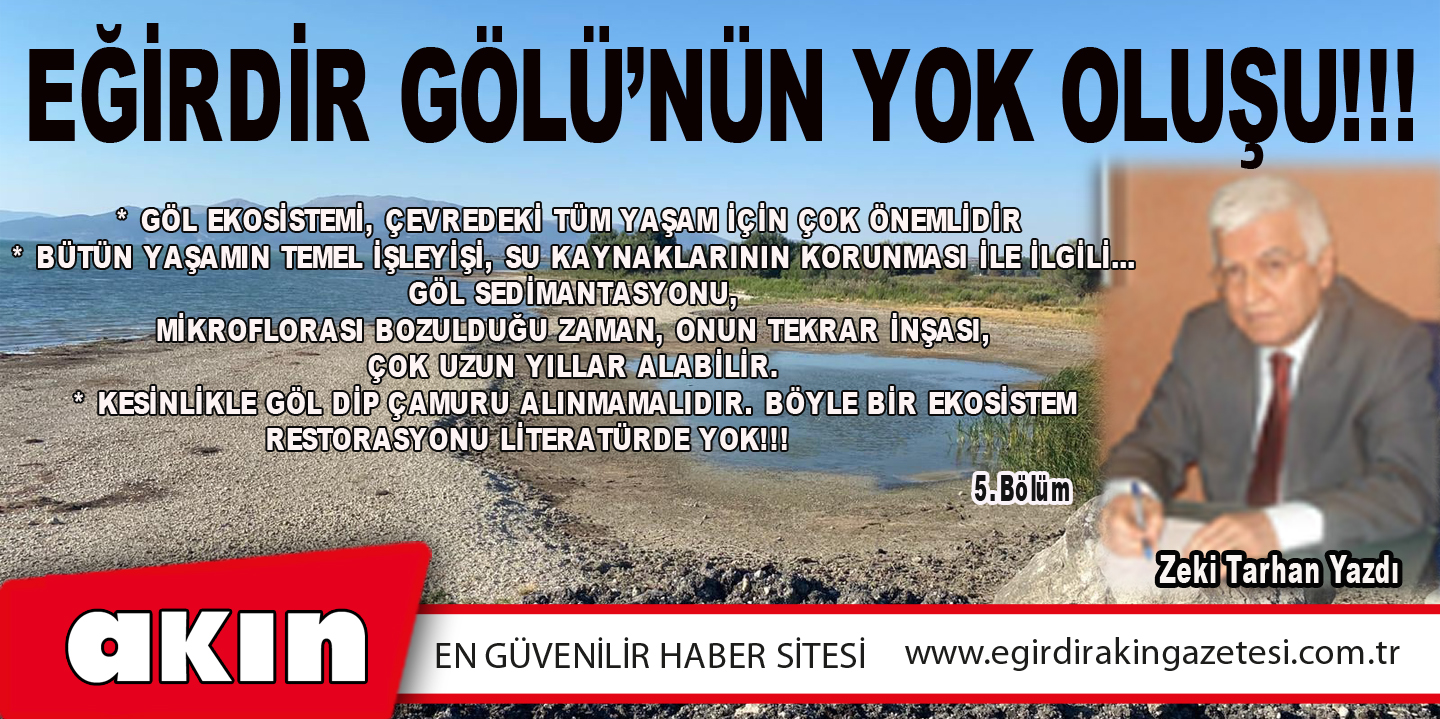 eğirdir haber,akın gazetesi,egirdir haberler,son dakika,EĞİRDİR GÖLÜ’NÜN YOK OLUŞU!!! (BÖLÜM : 5)