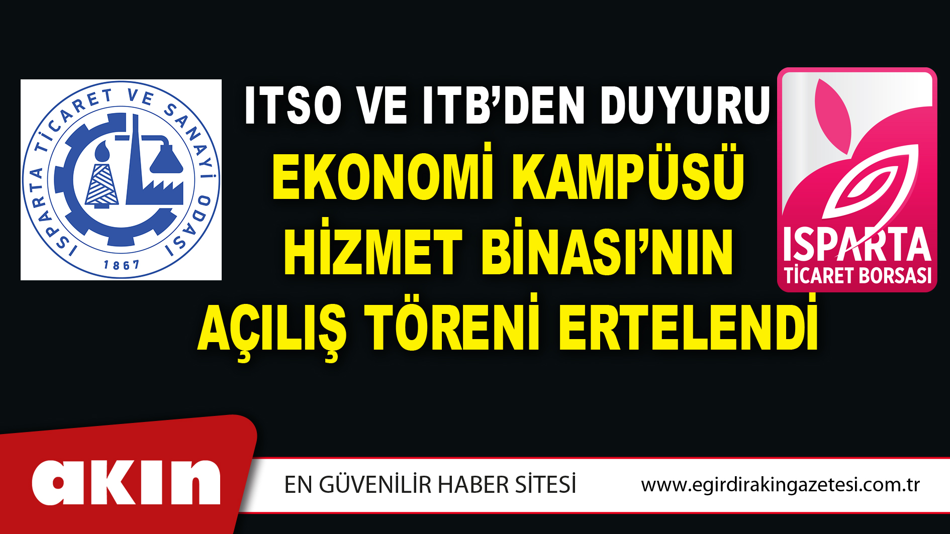 ITSO VE ITB’DEN DUYURU