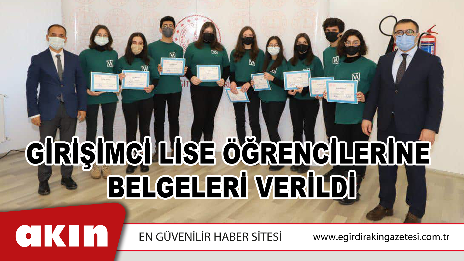 Girişimci Lise Öğrencilerine Belgeleri Verildi