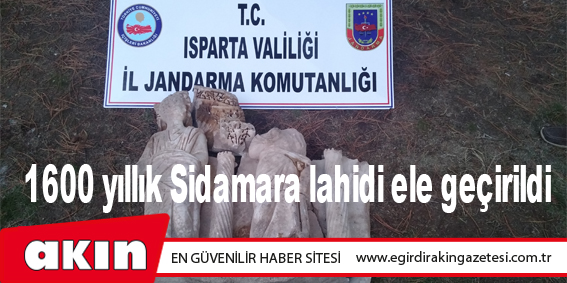 1600 yıllık Sidamara lahidi ele geçirildi