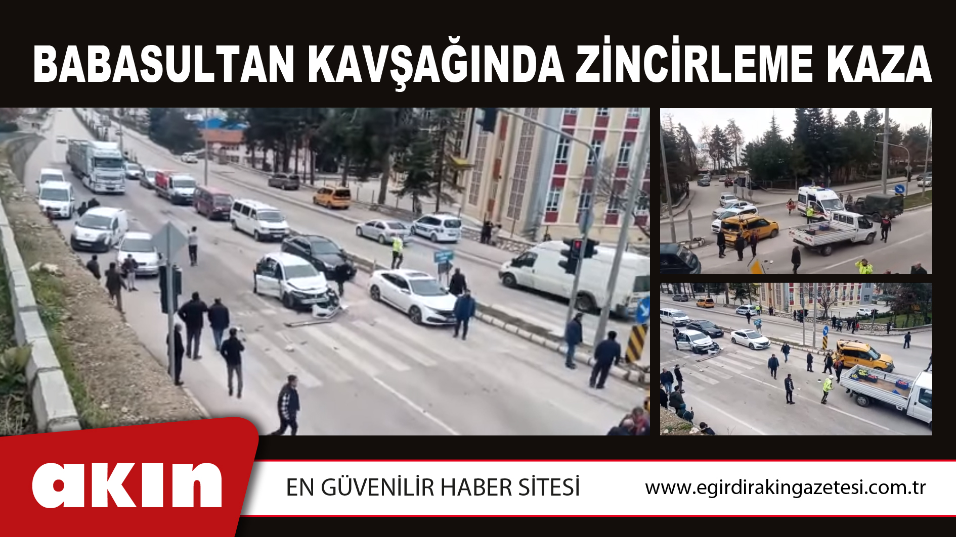Babasultan Kavşağında Zincirleme Kaza