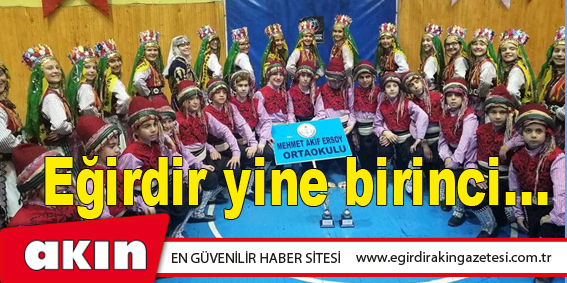 Eğirdir yine birinci...