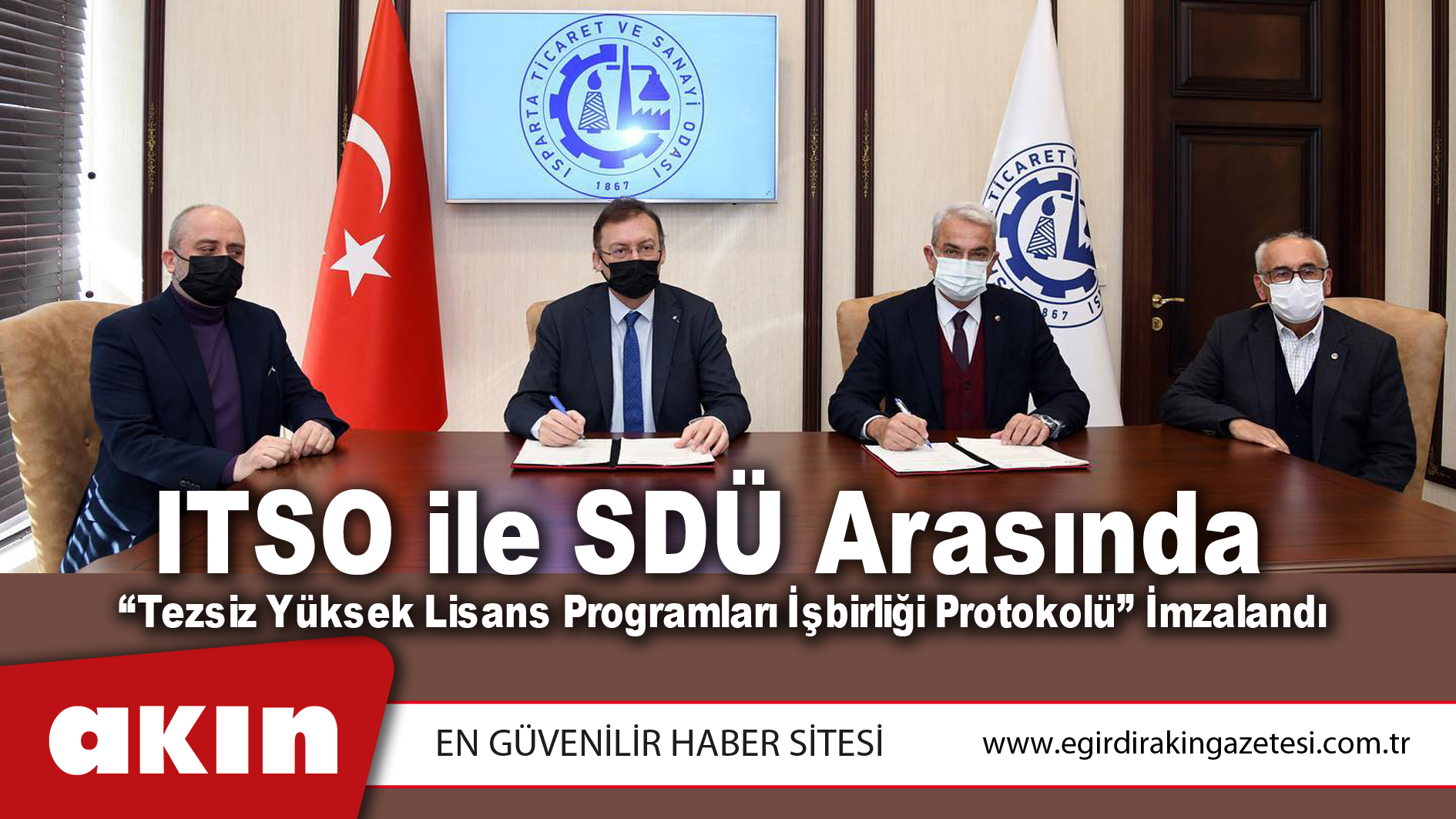 ITSO ile SDÜ Arasında “Tezsiz Yüksek Lisans Programları İşbirliği Protokolü” İmzalandı