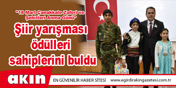 Şiir yarışması ödülleri sahiplerini buldu
