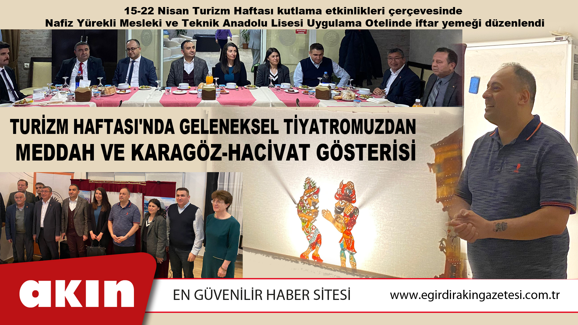 Turizm Haftası'nda Geleneksel Tiyatromuzdan  Meddah Ve Karagöz-Hacivat Gösterisi