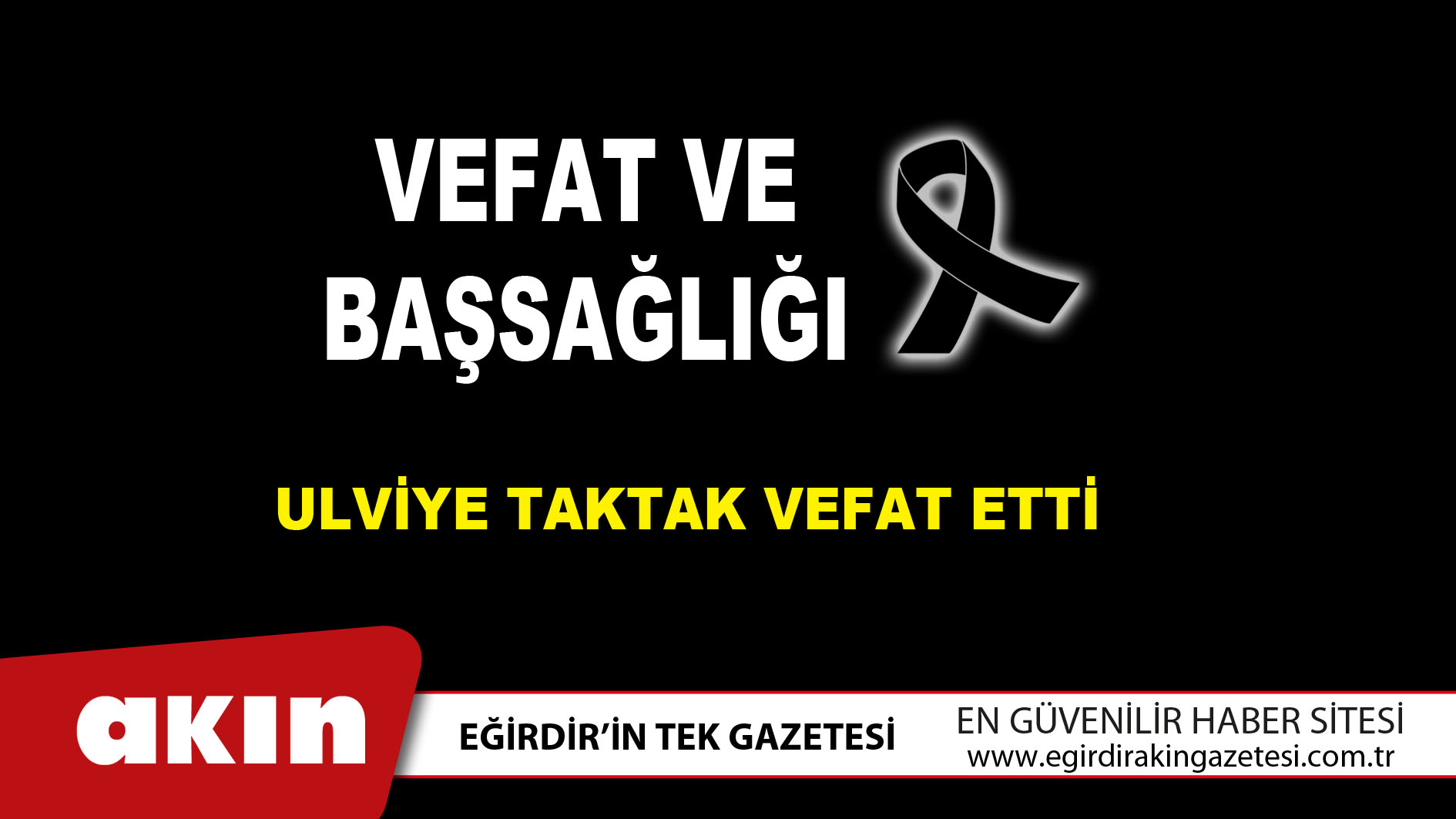 Ulviye Taktak Vefat Etti