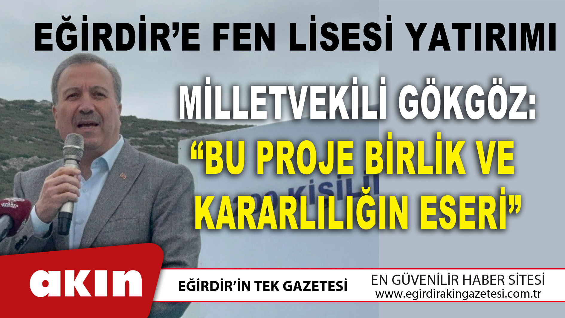 Eğirdir’e Fen Lisesi Yatırımı