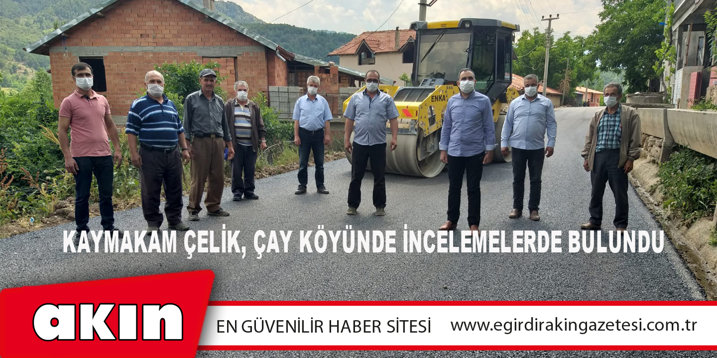 Kaymakam Çelik, Çay Köyünde İncelemelerde Bulundu