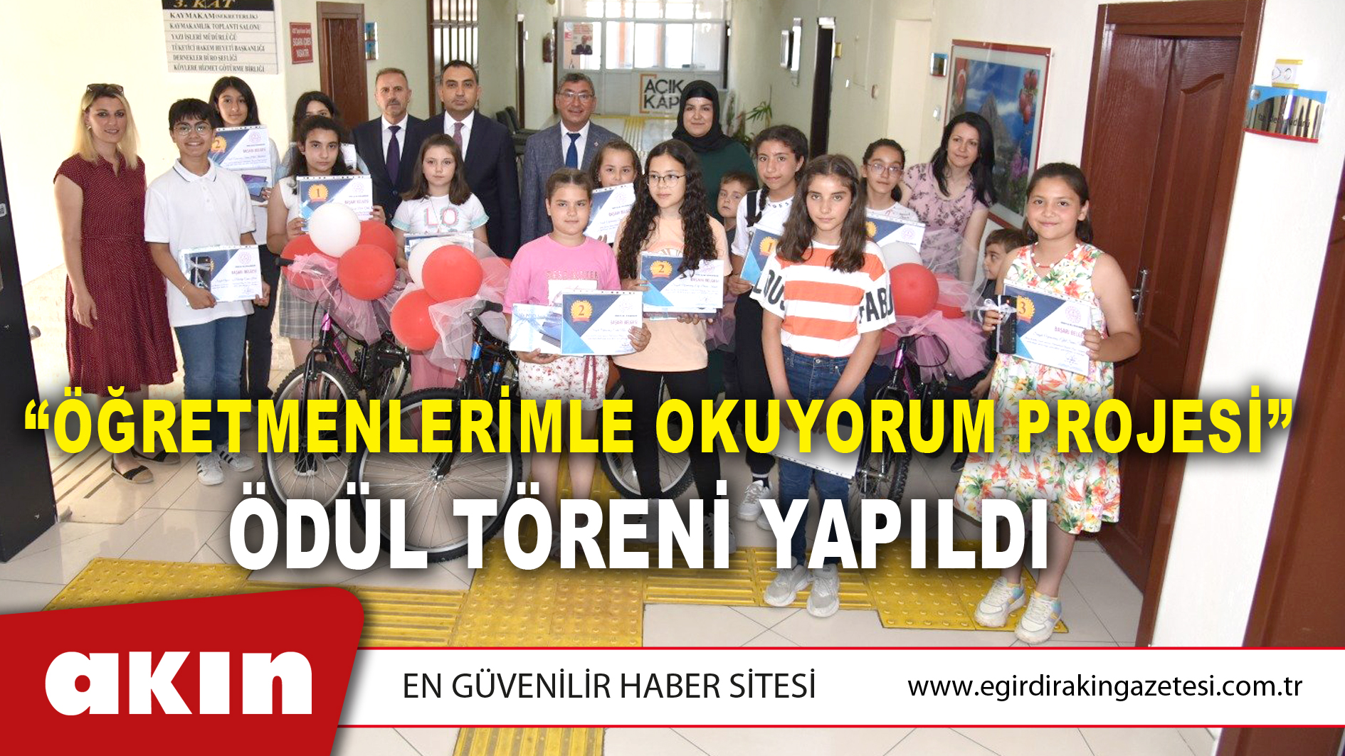  “ÖĞRETMENLERİMLE OKUYORUM PROJESİ” ÖDÜL TÖRENİ YAPILDI