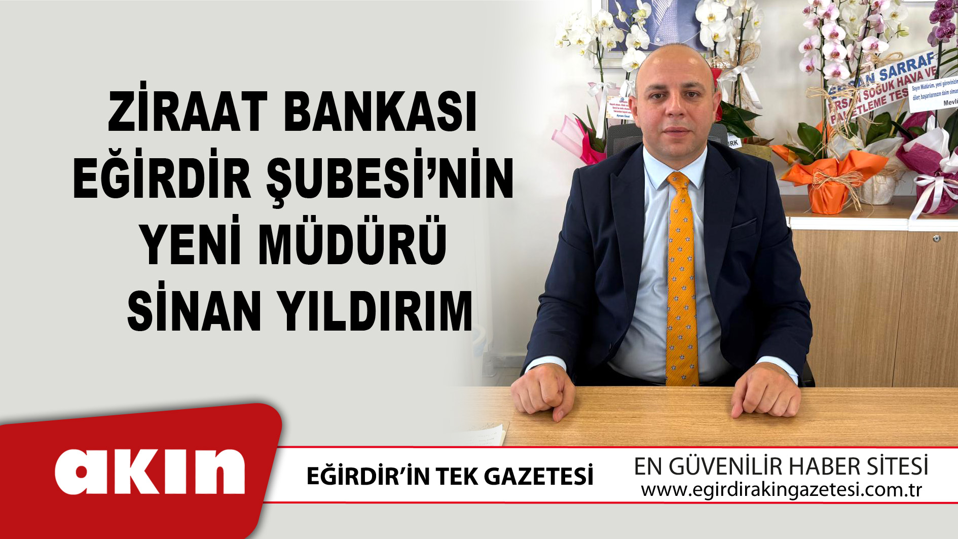 Ziraat Bankası Eğirdir Şubesi’nin Yeni Müdürü Sinan Yıldırım