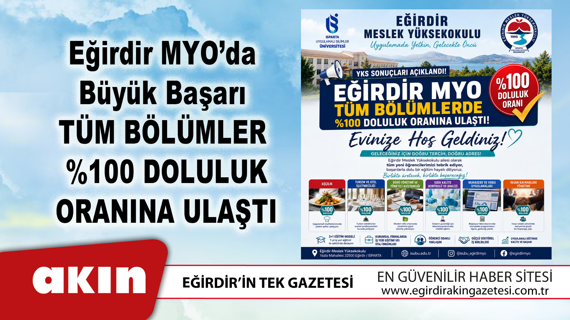 Eğirdir MYO’da Büyük Başarı