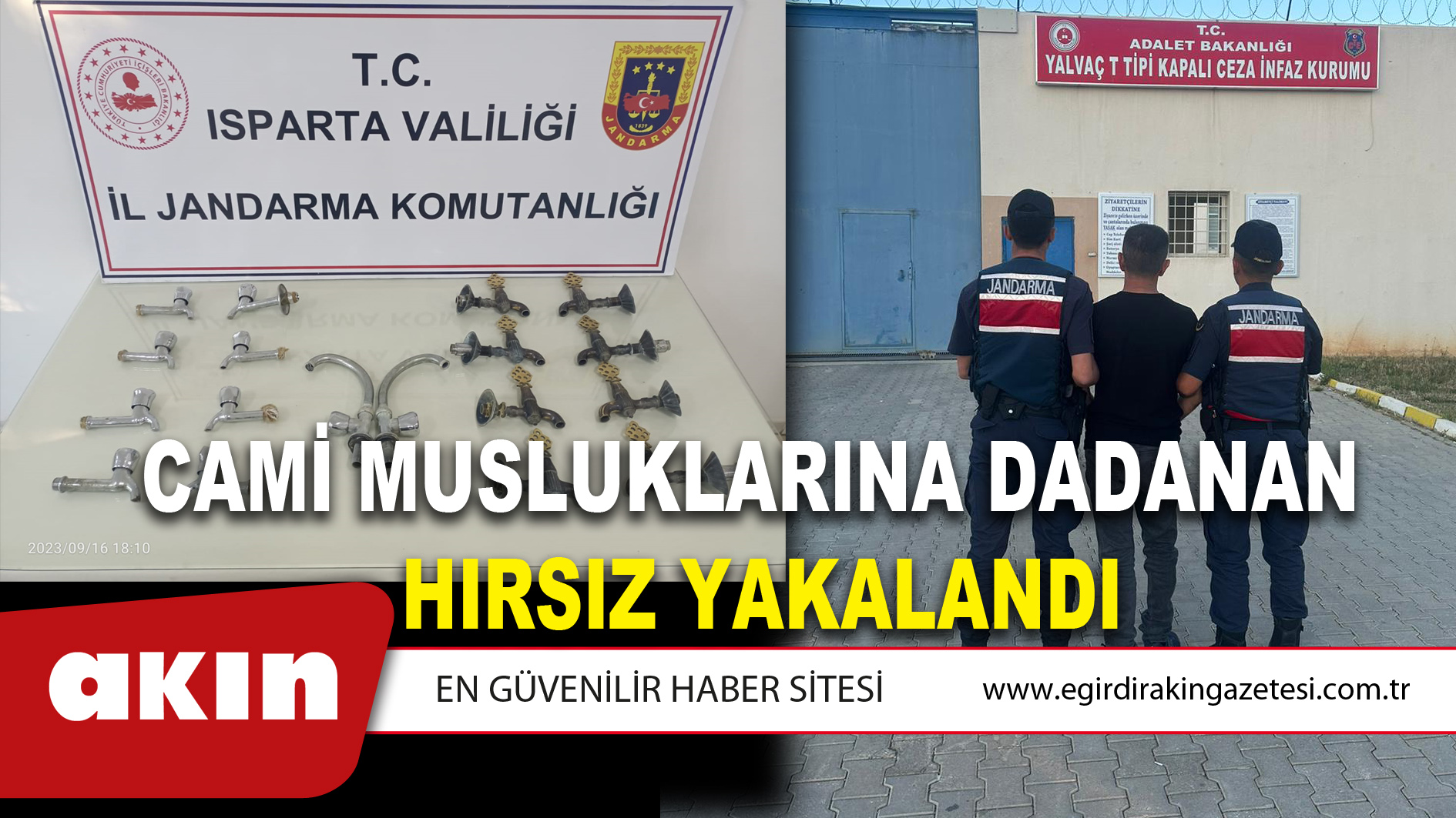 Cami Musluklarına Dadanan Hırsız Yakalandı