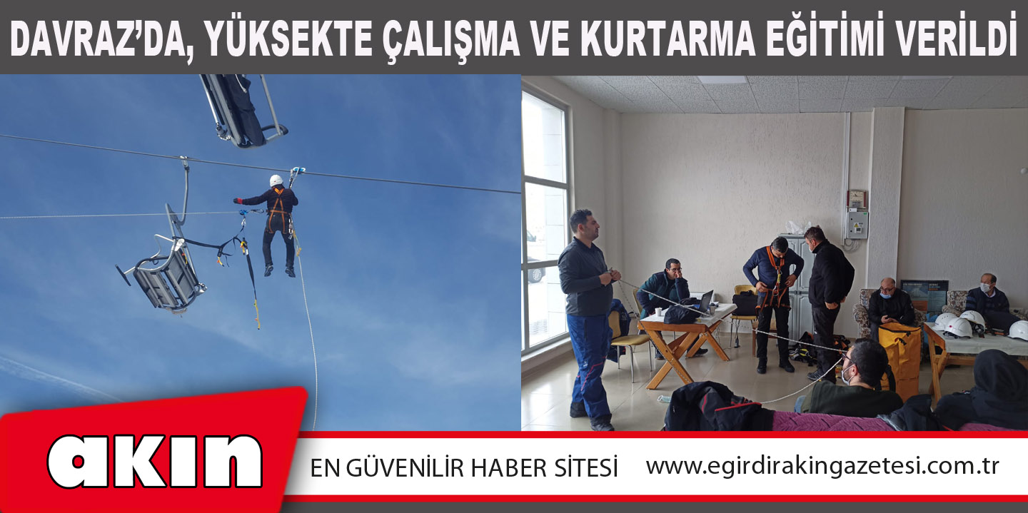 Davraz’da, Yüksekte Çalışma Ve Kurtarma Eğitimi Verildi