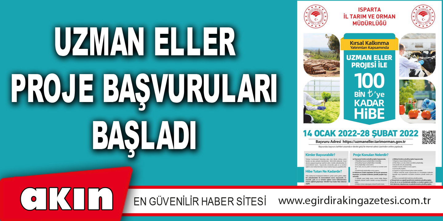 Uzman Eller Proje Başvuruları Başladı