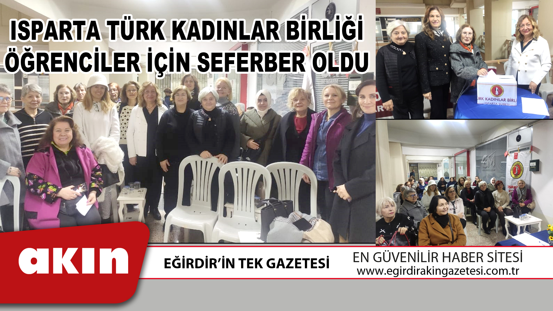 ISPARTA TÜRK KADINLAR BİRLİĞİ ÖĞRENCİLER İÇİN SEFERBER OLDU