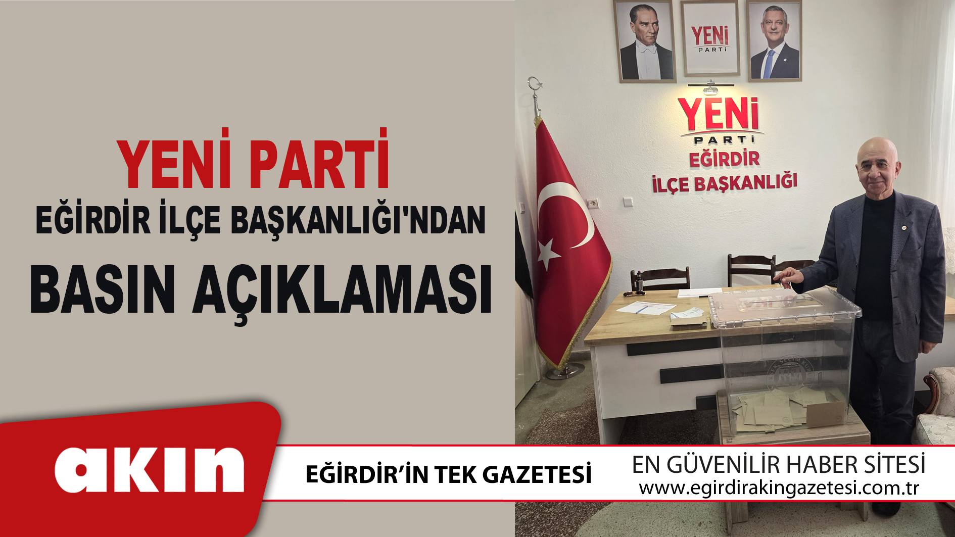 Yeni Parti Eğirdir İlçe Başkanlığı'ndan Basın AçıklamasI