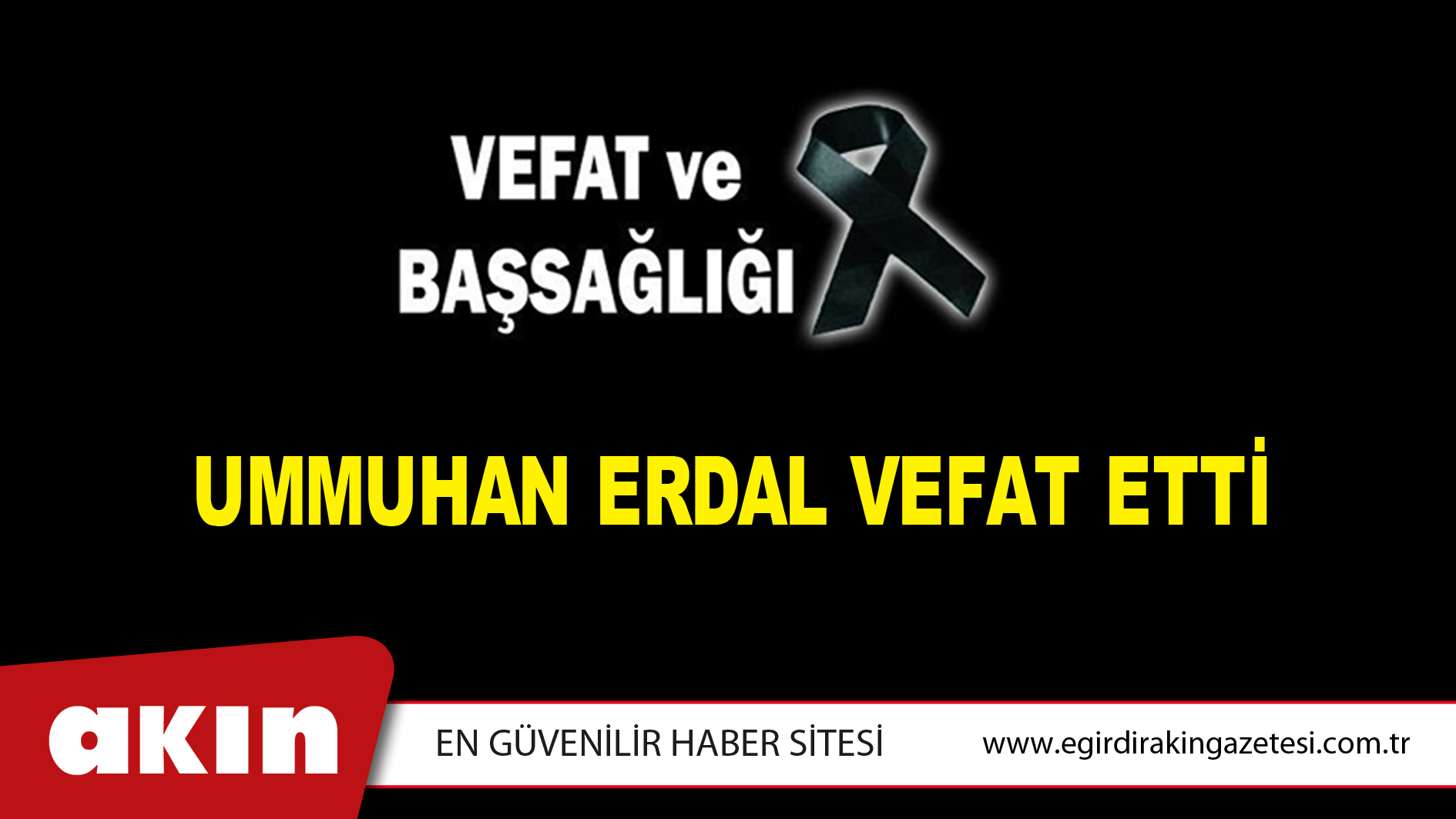 Ummuhan Erdal Vefat Etti