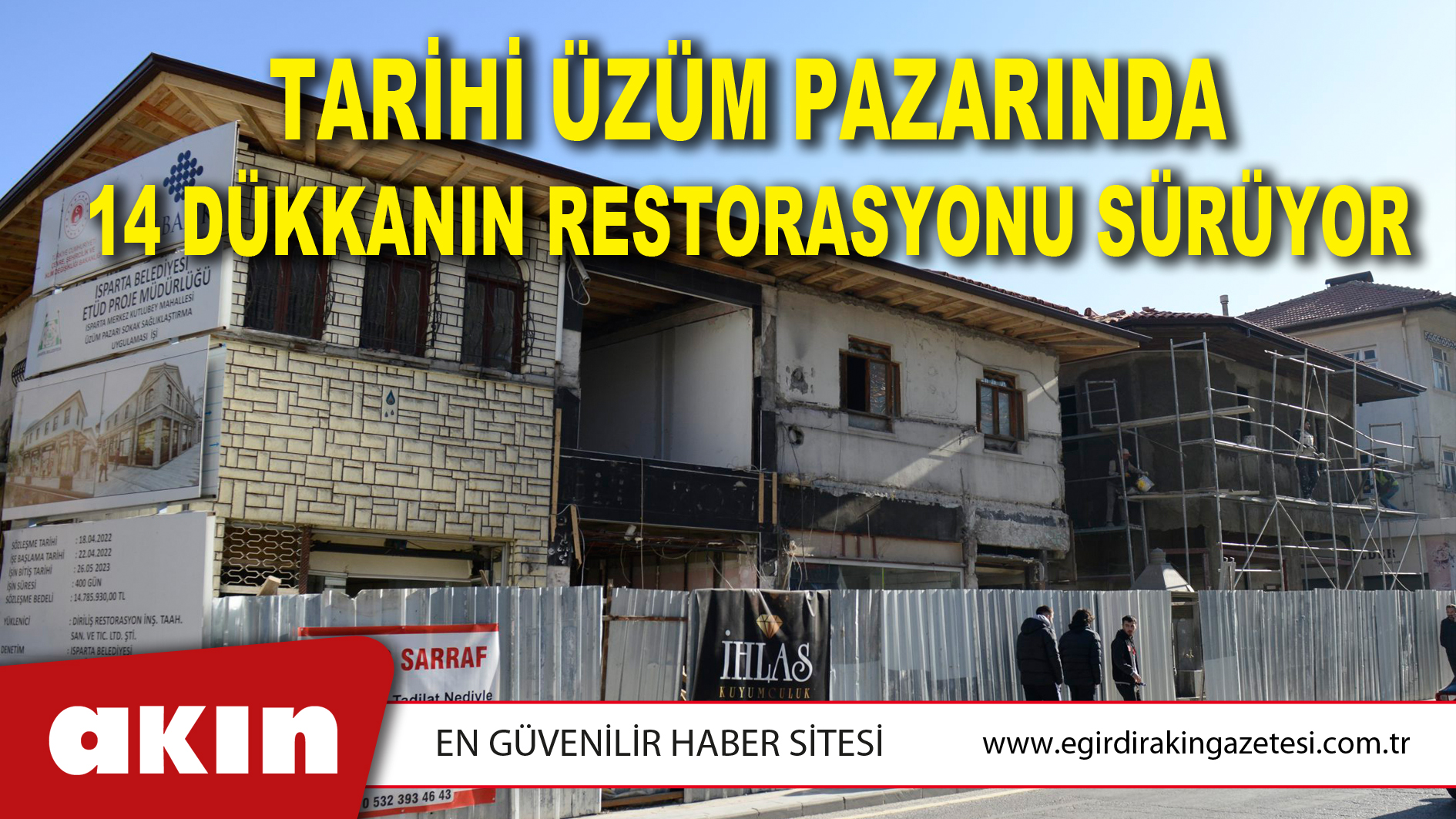 Tarihi Üzüm Pazarında 14 Dükkanın Restorasyonu Sürüyor