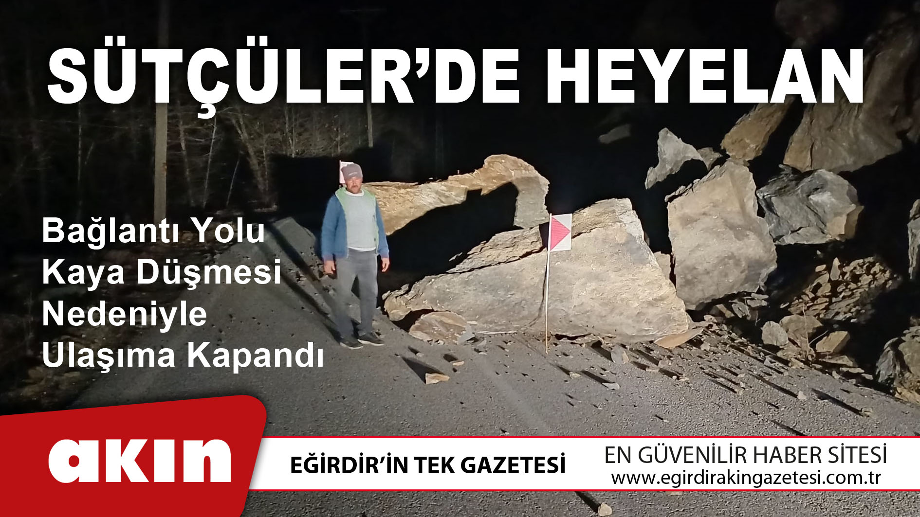 Sütçüler’de Heyelan