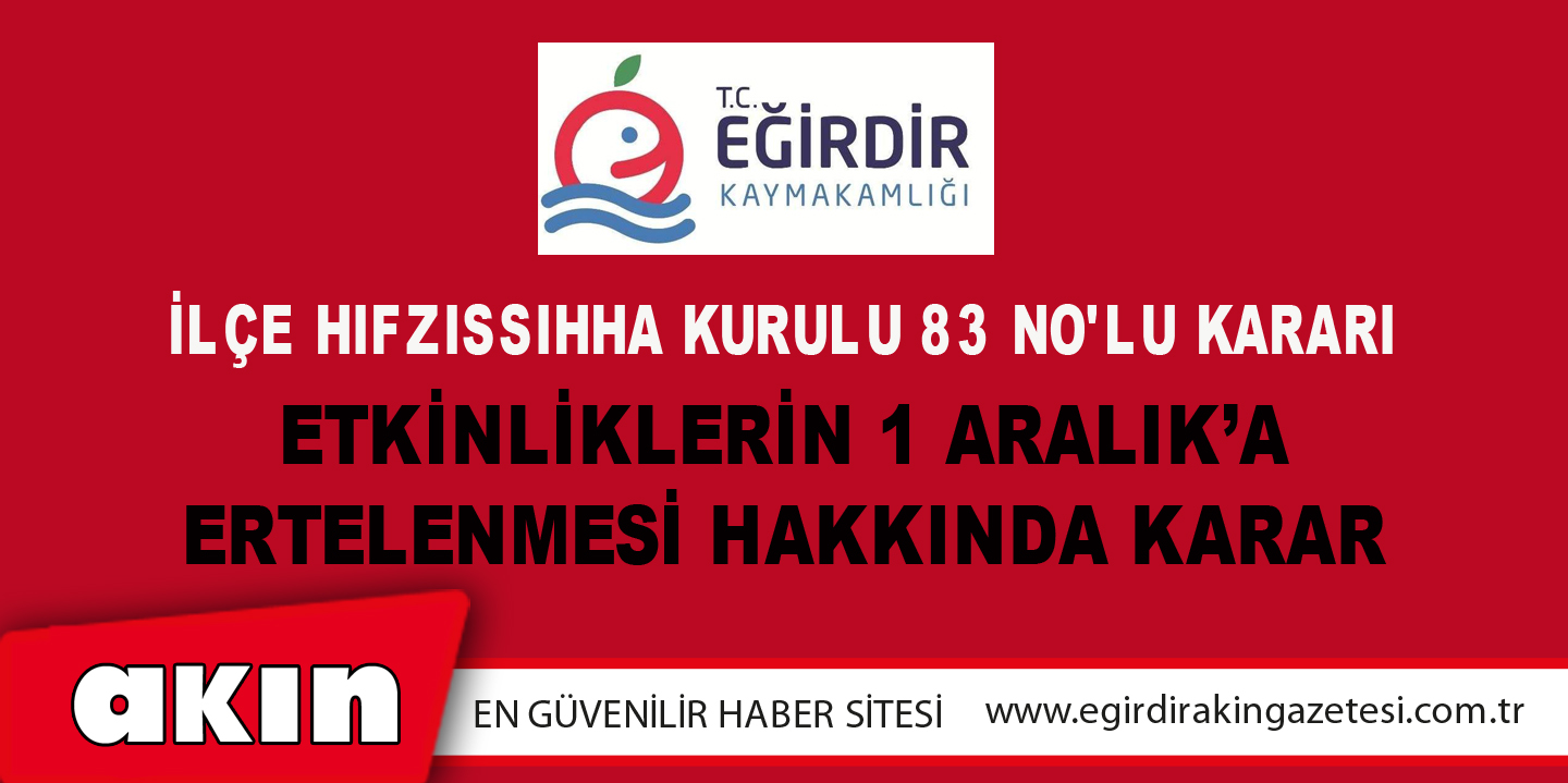 İLÇE HIFZISSIHHA KURULU 83 NO'LU KARARI