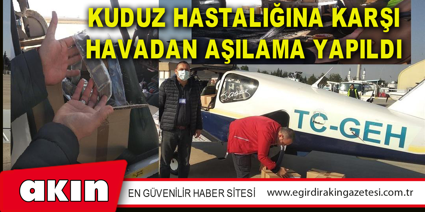 Kuduz Hastalığına Karşı Havadan Aşılama Yapıldı